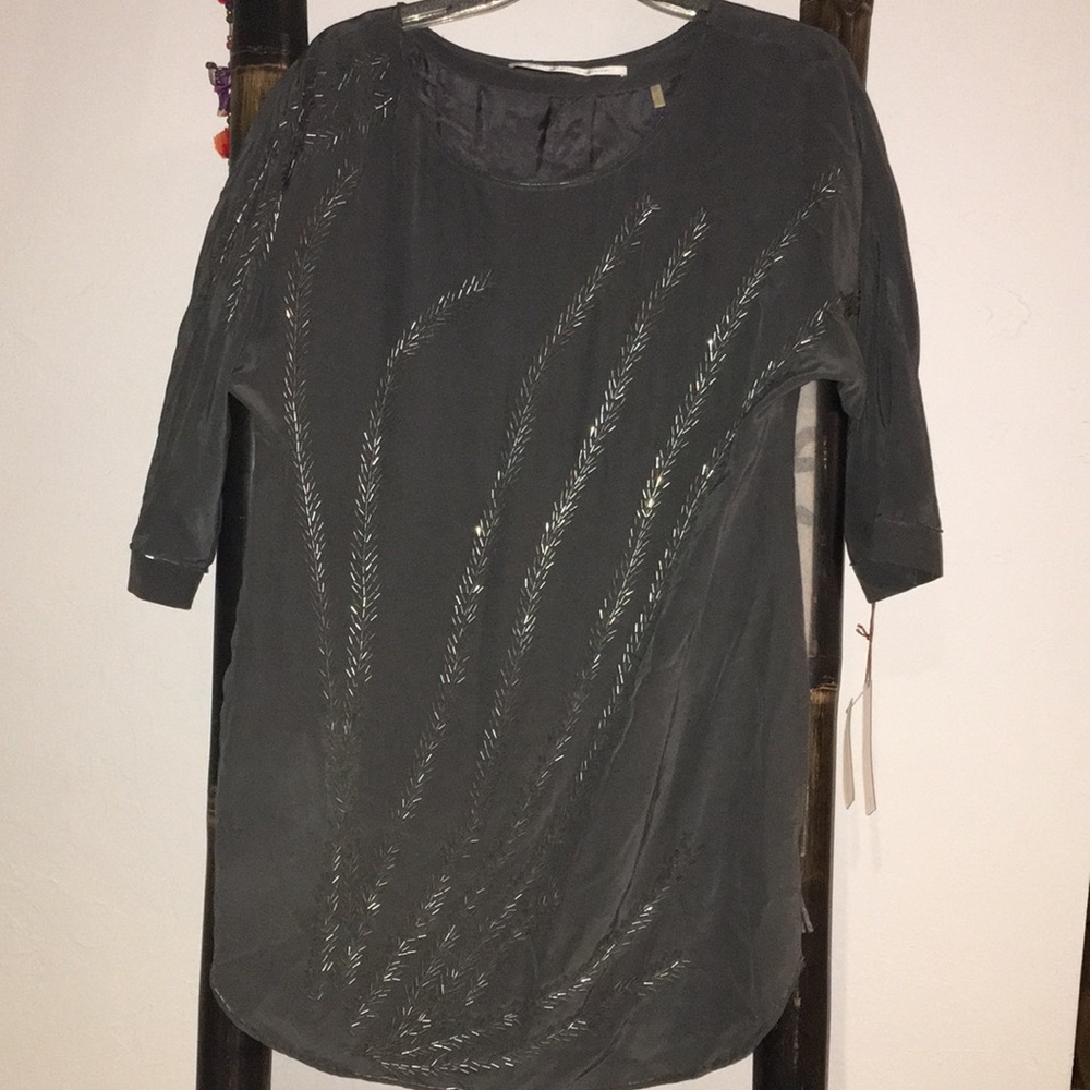 Grey sequin detailed dress